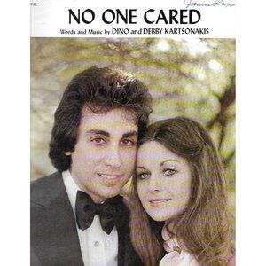 No One Cared Sheet Music 1975 Dino & Debby Kartsonakis Gospel Piano Vocal